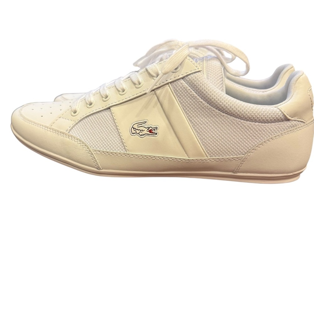 Lacoste Men’s Classic White Chaymon Tennis Shoes Sz 10.5